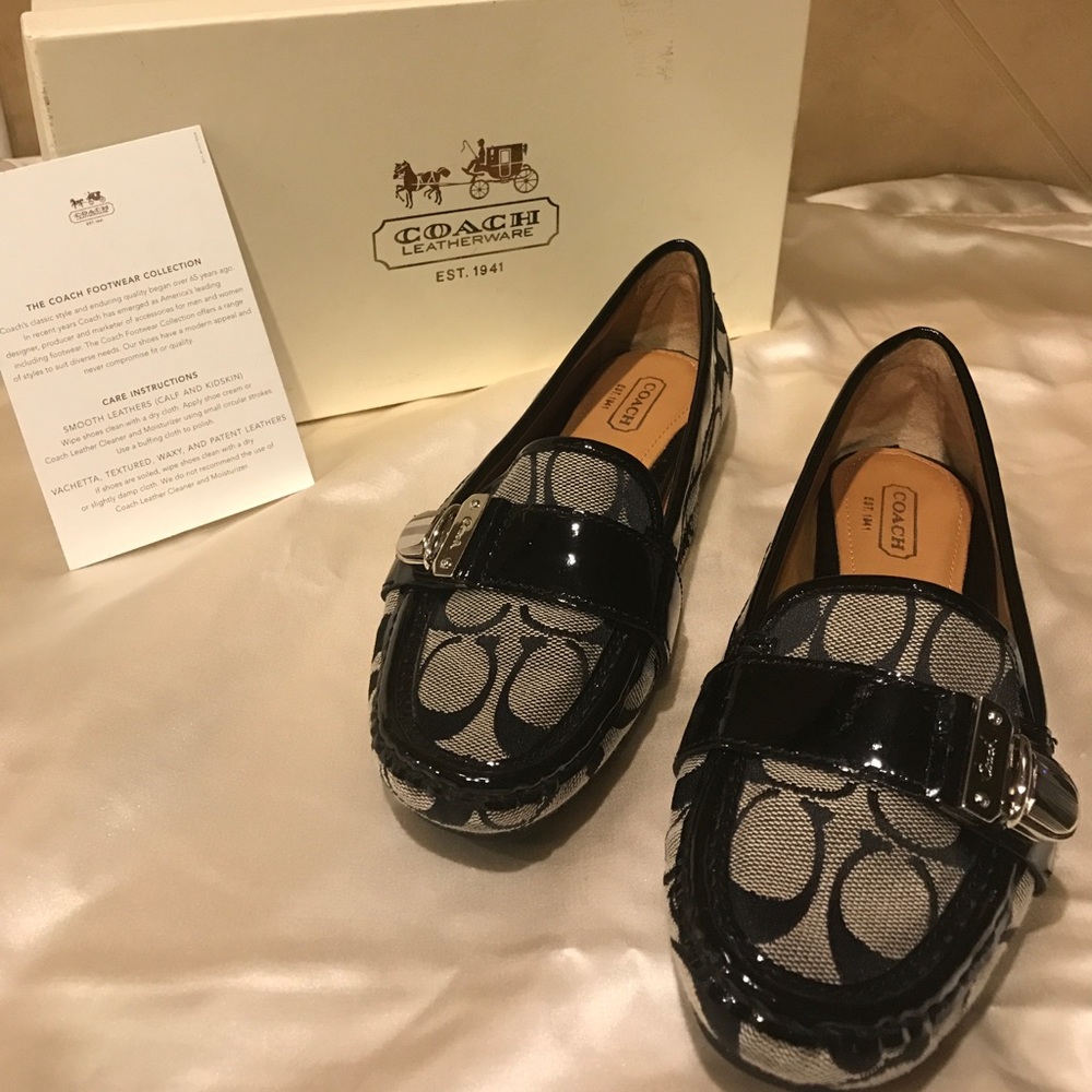 Coach Signature Black Loafers